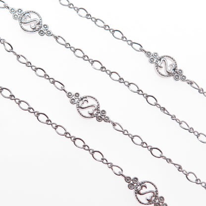 925 Sterling Silver Open Heart By The Yard Twisted Chain Necklace 36"