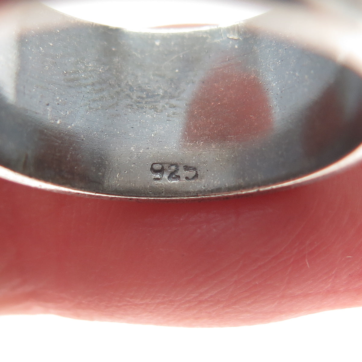 925 Sterling Silver Vintage Modernist Braided Oxidized Band Ring Size 6.75
