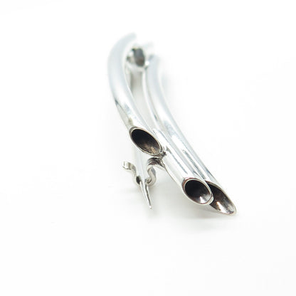 925 Sterling Silver Vintage Modernist Pin Brooch