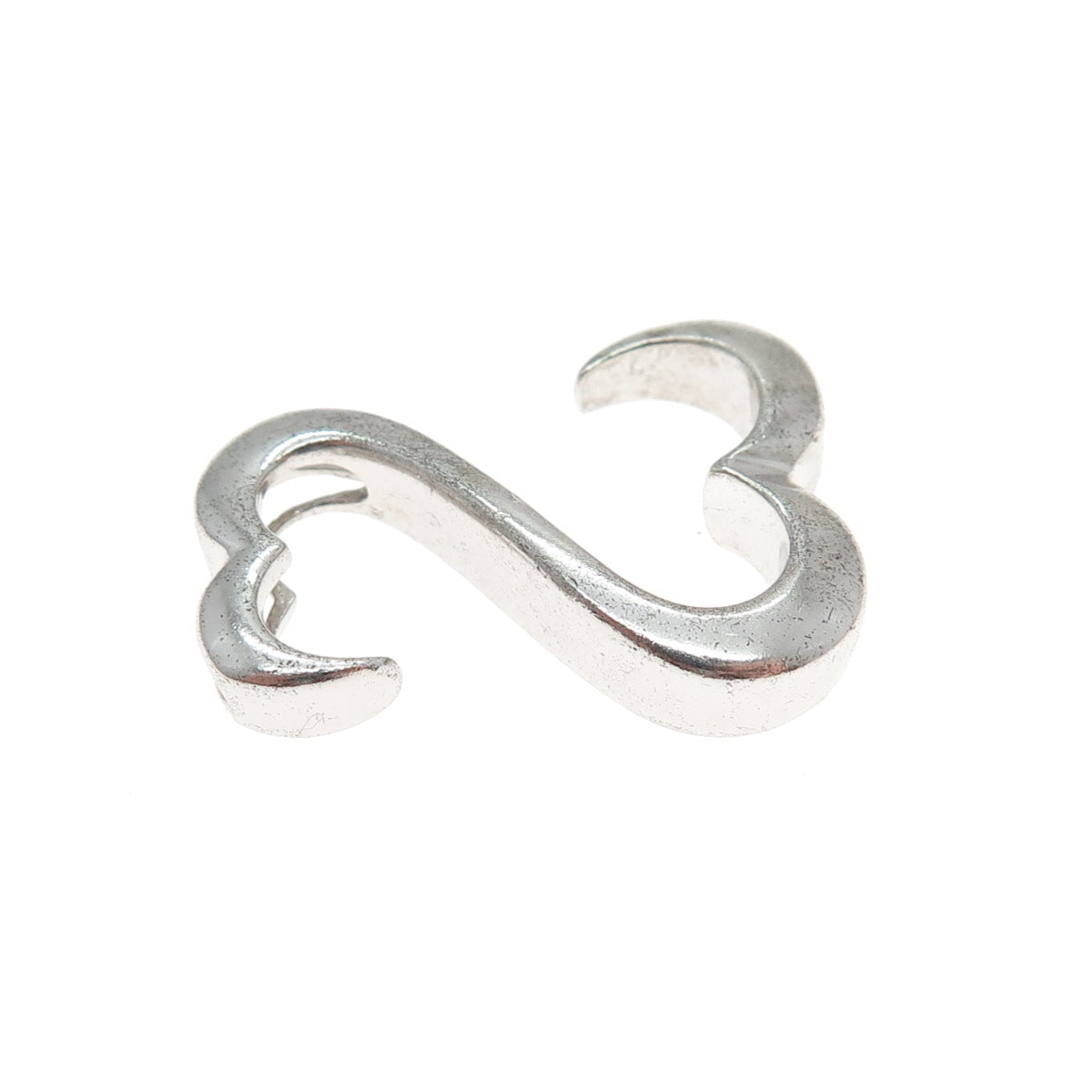 925 Sterling Silver Open Heart Slide Pendant