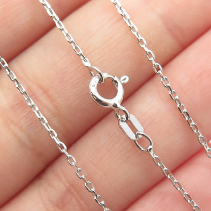 925 Sterling Silver Round-Cut C Z Modernist Eye Cable Chain Necklace 16"