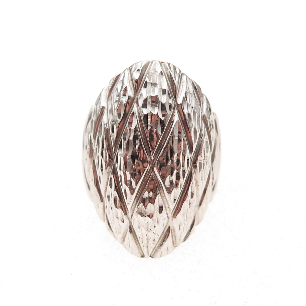 Michael Anthony 925 Sterling Silver Diamond-Shape Dome Ring Size 5