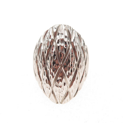 Michael Anthony 925 Sterling Silver Diamond-Shape Dome Ring Size 5