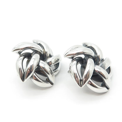 925 Sterling Silver Vintage Modernist Windmill Earrings