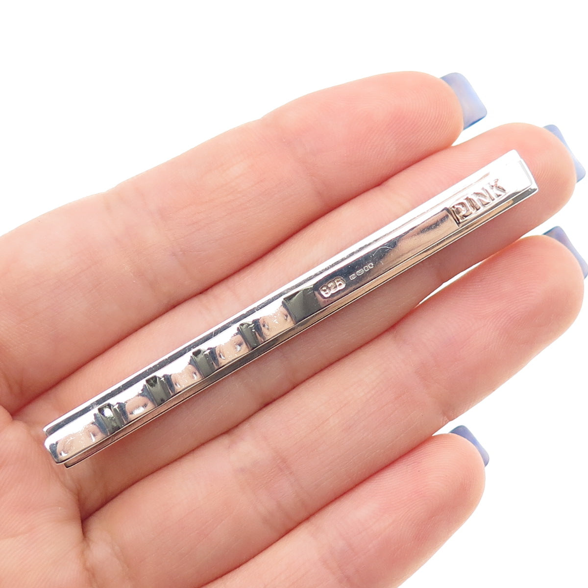 925 Sterling Silver Vintage PINK England East London / Go Arsenal Tie Clip