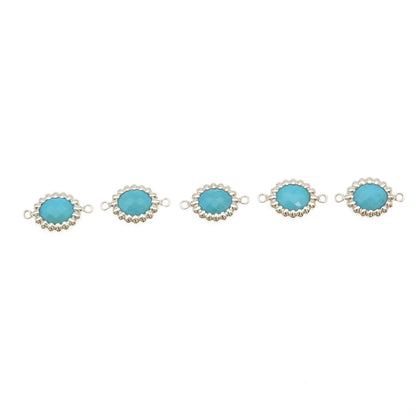 925 Sterling Real Sleeping Beauty Turquoise SET of 5 Bracelet / Necklace Parts