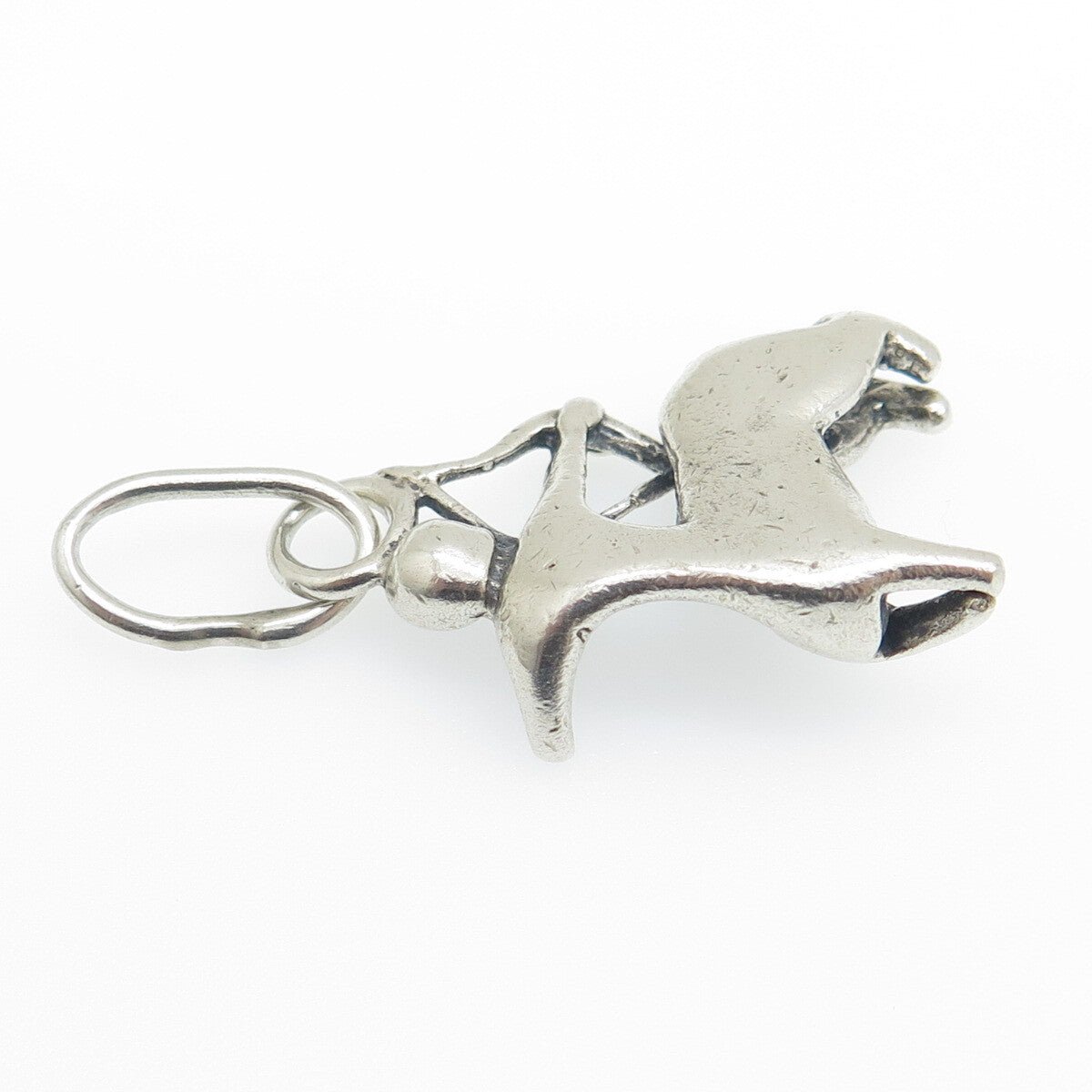 925 Sterling Silver Vintage Sagittarius Zodiac Sing Oxidized Charm Pendant