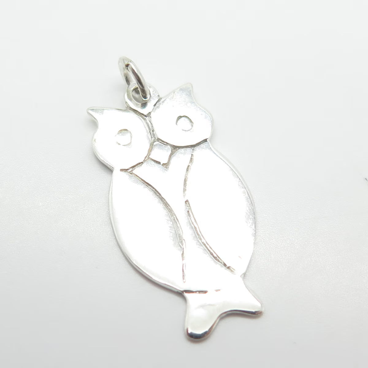 925 Sterling Silver Vintage Wise Owl Pendant