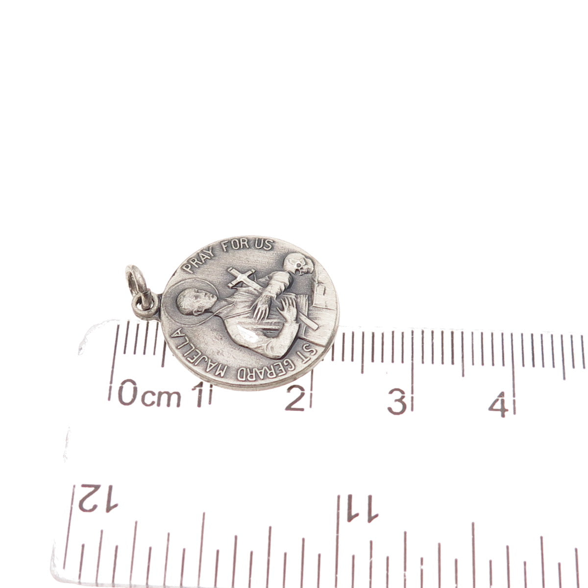925 Sterling Silver Filled Vintage Saint Gerard Majella Medal Mini Charm Pendant