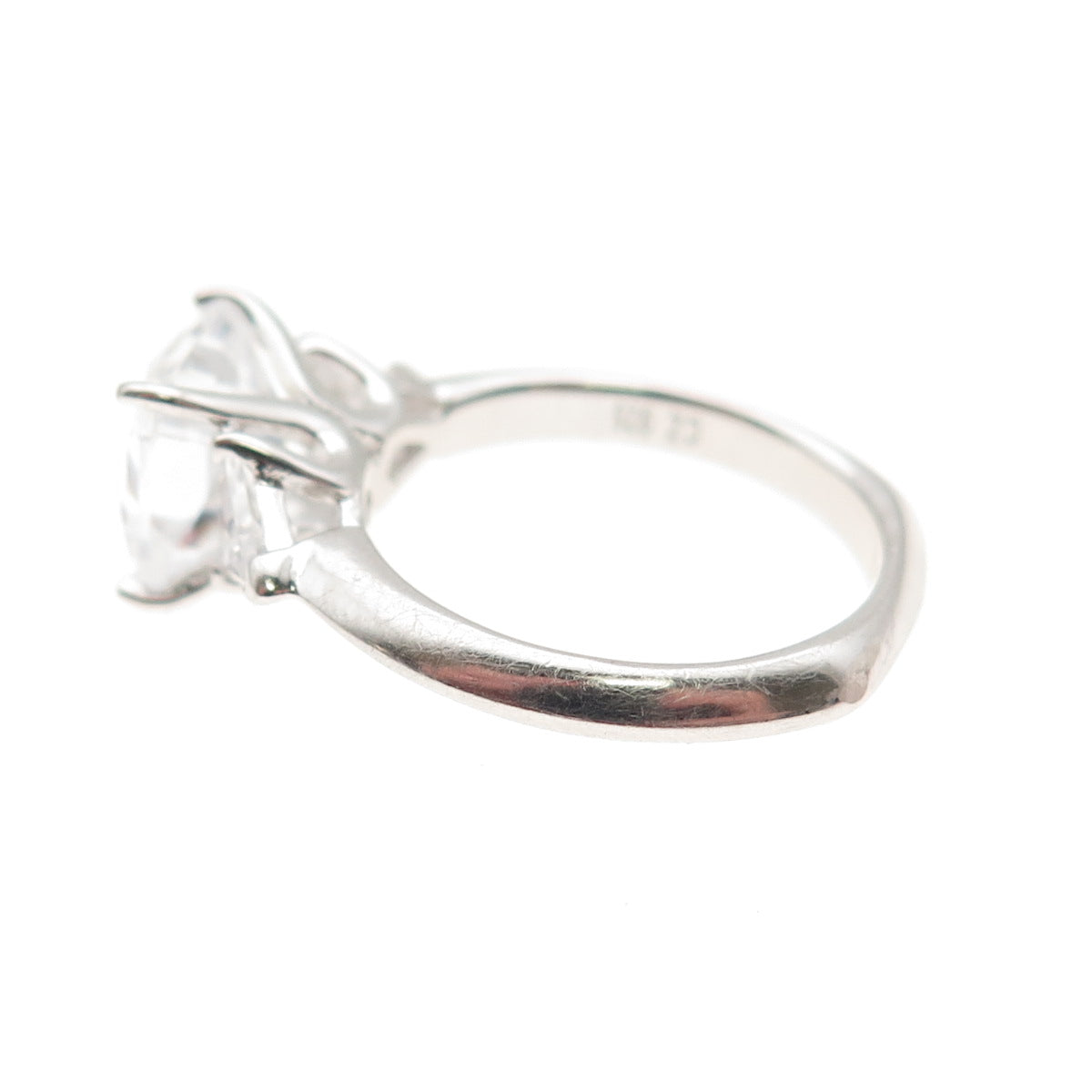 TYCOON 925 Sterling Silver Multi-Cut C Z Engagement Ring Size 5