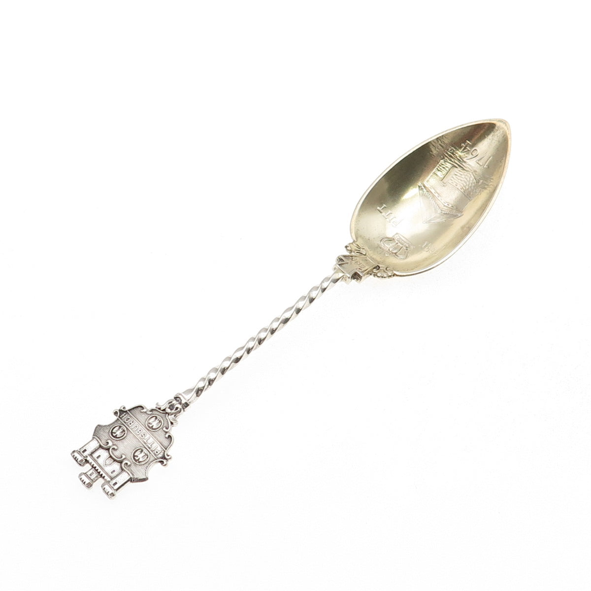 E.P. Roberts & Son 925 Sterling Silver Antique 1891 Fort Pitt Coffee Spoon