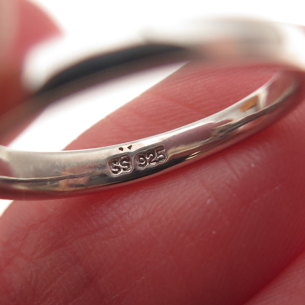925 Sterling Silver Round-Cut C Z Bypass Ring Size 6.75