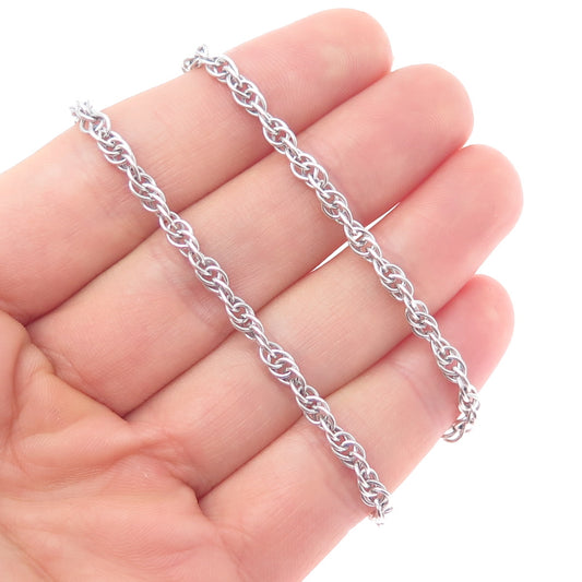 ELKA 925 Sterling Silver Vintage Singapore Chain Necklace 15"