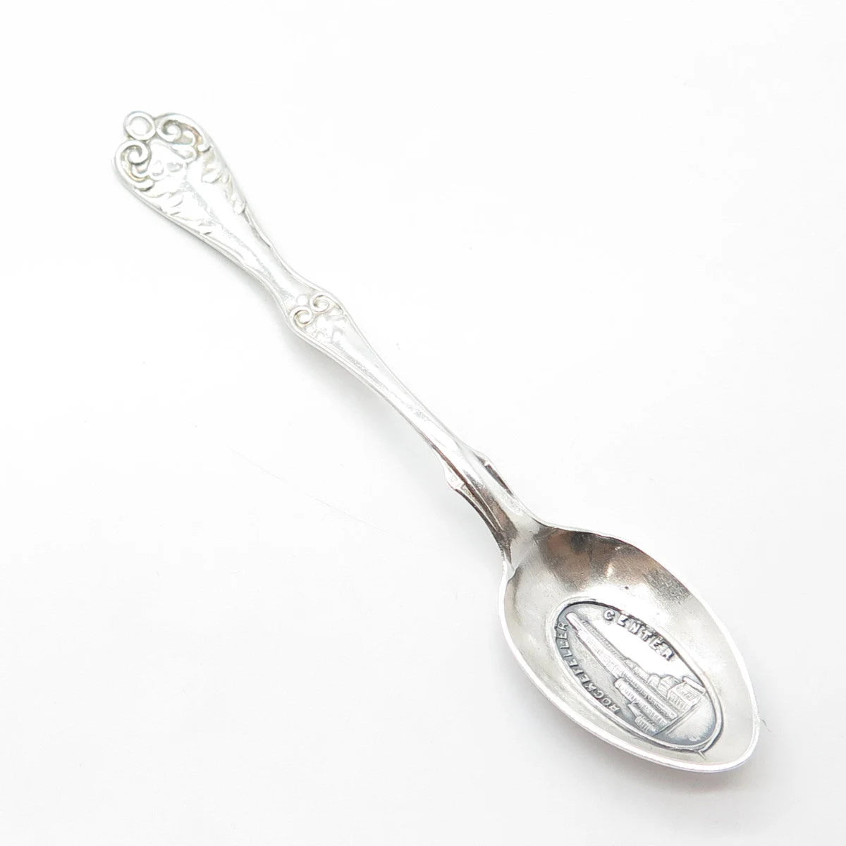 925 Sterling Silver Antique Art Deco Rockefeller Center Coffee Spoon