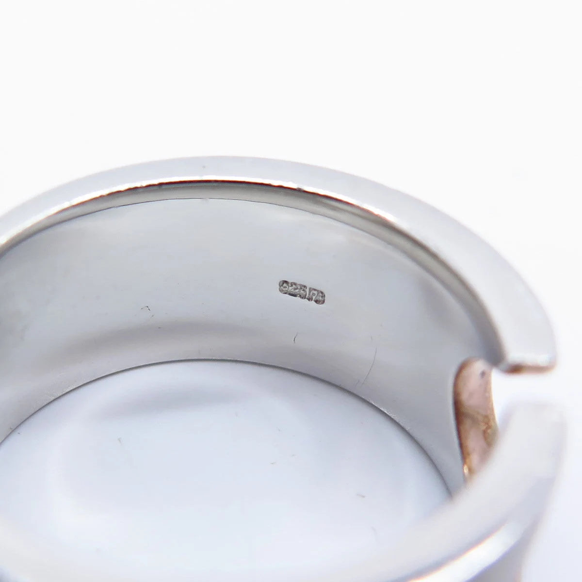 925 Sterling Silver Gold Plated Vintage Breuning Band Ring Size 6.25