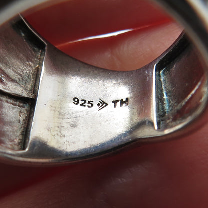 SILPADA Sterling Silver Vintage Modernist Crisscrossed Oxidized Ring Size 7.5