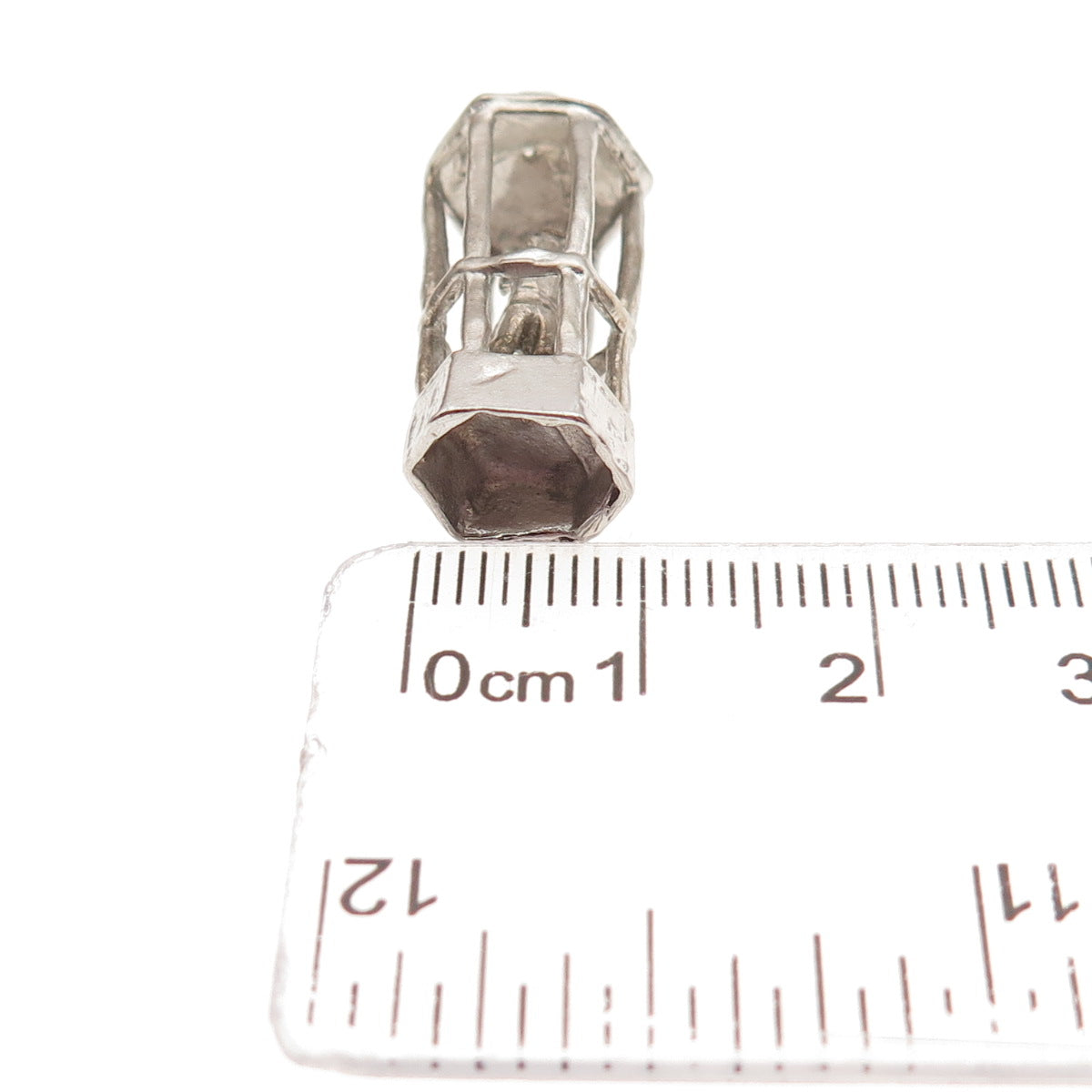 925 Sterling Silver Vintage Bermuda Traffic Controller 3D Charm Pendant