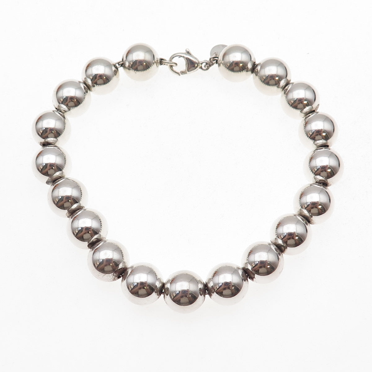 Tiffany & Co. 925 Sterling Silver Vintage HardWear Ball Beaded Link Bracelet 7"