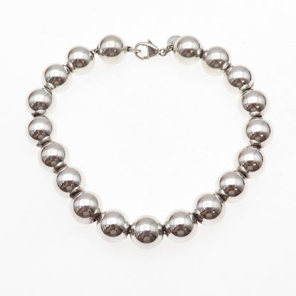 Tiffany & Co. 925 Sterling Silver Vintage HardWear Ball Beaded Link Bracelet 7"