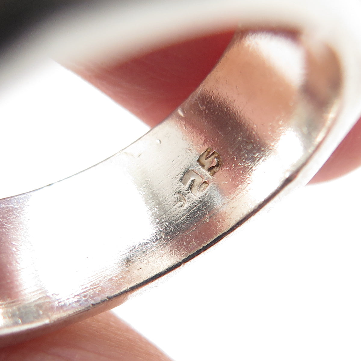 925 Sterling Silver Vintage Screw Nut Band Ring Size 9.25
