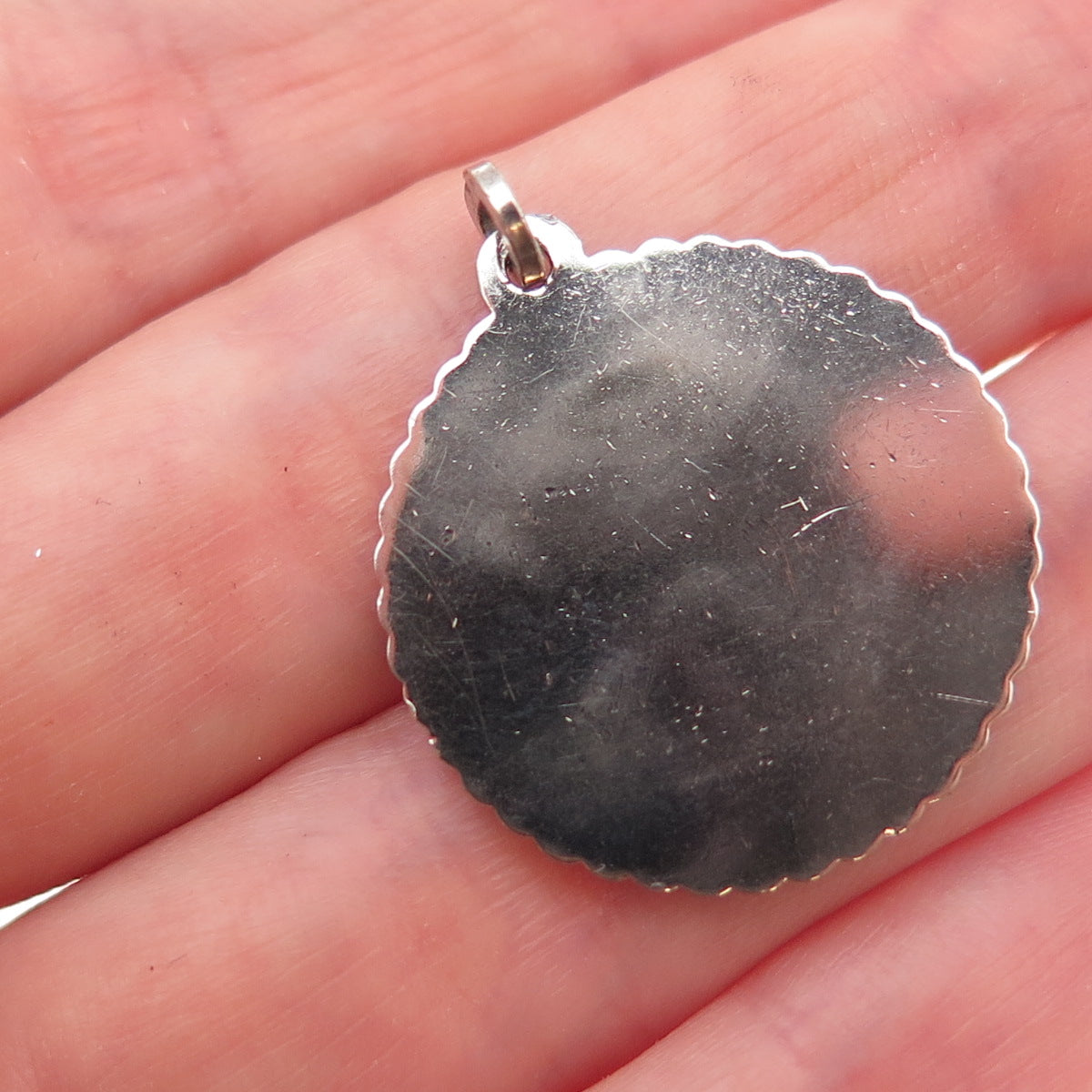 925 Sterling Silver Vintage Happy Birthday Flower Charm Pendant