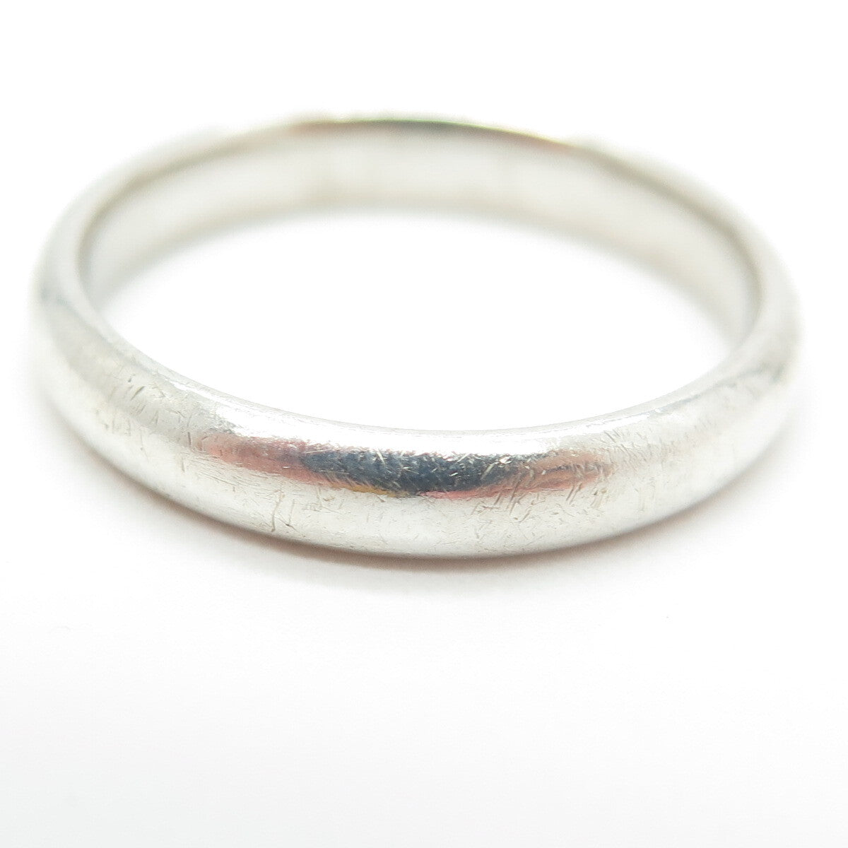 925 Sterling Silver Vintage Classic Wedding Band Ring Size 11.25