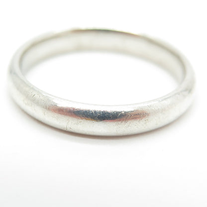 925 Sterling Silver Vintage Classic Wedding Band Ring Size 11.25
