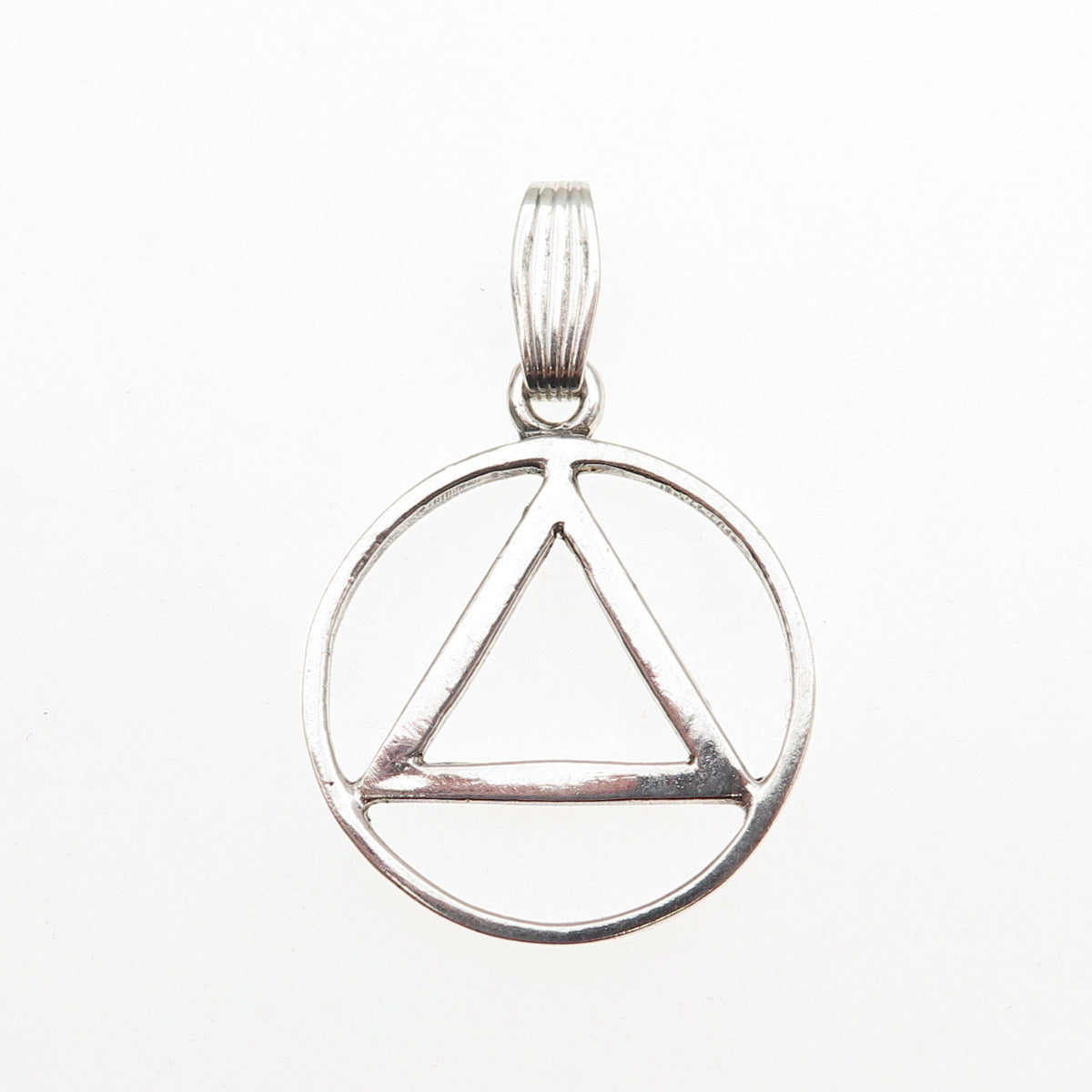 CB Stark 925 Sterling Silver Vintage Alcoholics Anonymous Charm Pendant