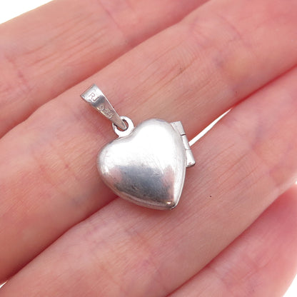RJ Graziano 925 Sterling Silver Vintage Floral Heart Locket Charm Pendant