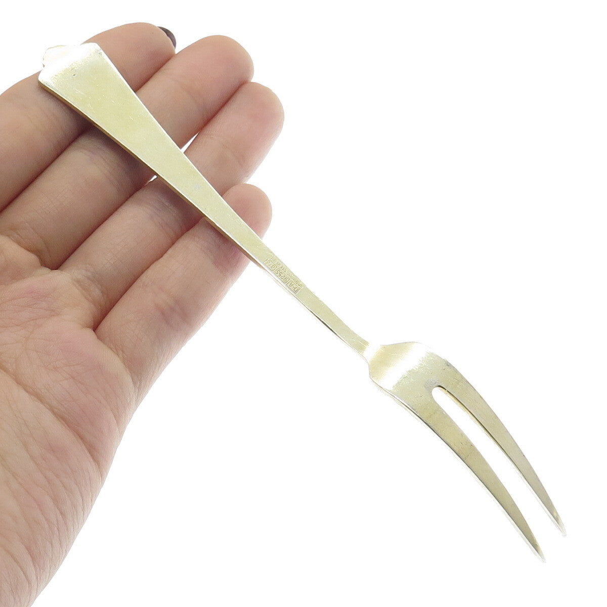 DAVID ANDERSEN 925S Sterling Silver Gold Plated Vintage Norway Enamel Lemon Fork