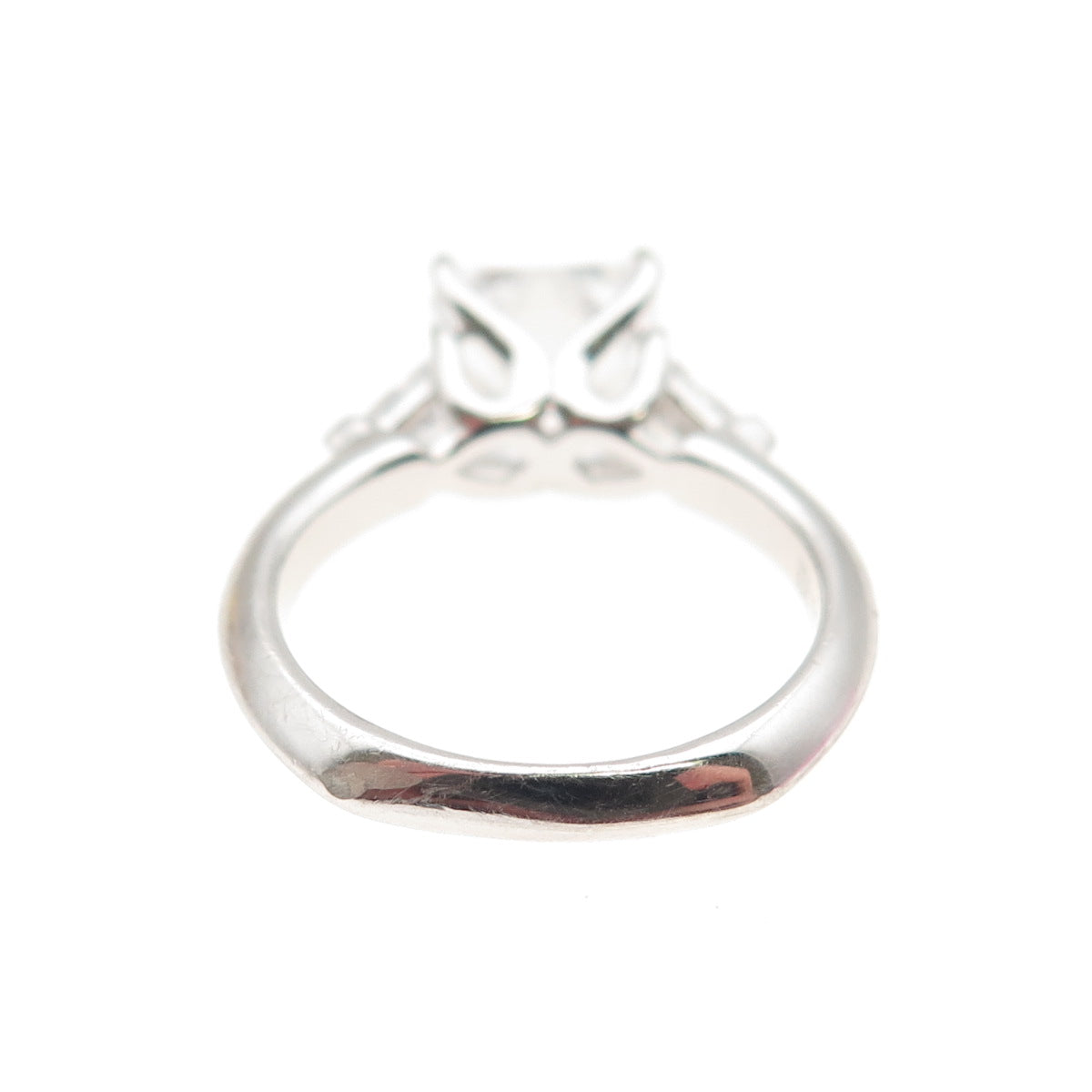 TYCOON 925 Sterling Silver Multi-Cut C Z Engagement Ring Size 5