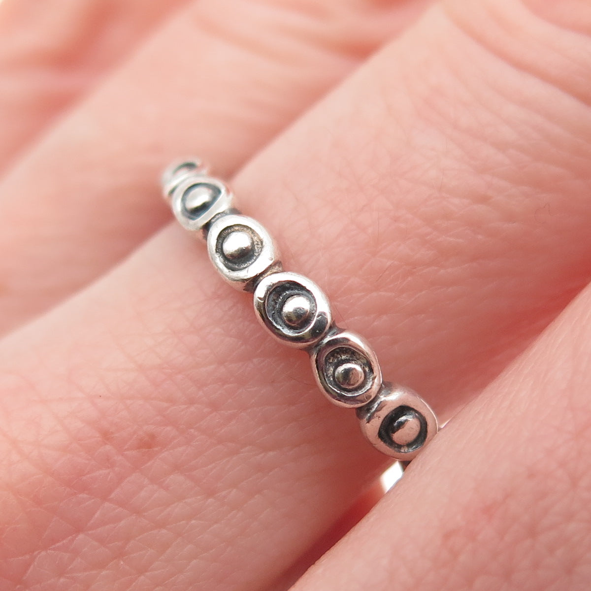 PANDORA 925 Sterling Silver Celebration Band Ring Size 7.5