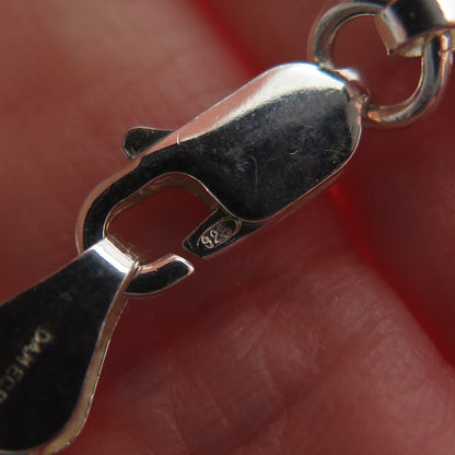 DANECRAFT 925 Sterling Silver Italy Figaro Link Bracelet 7.25"