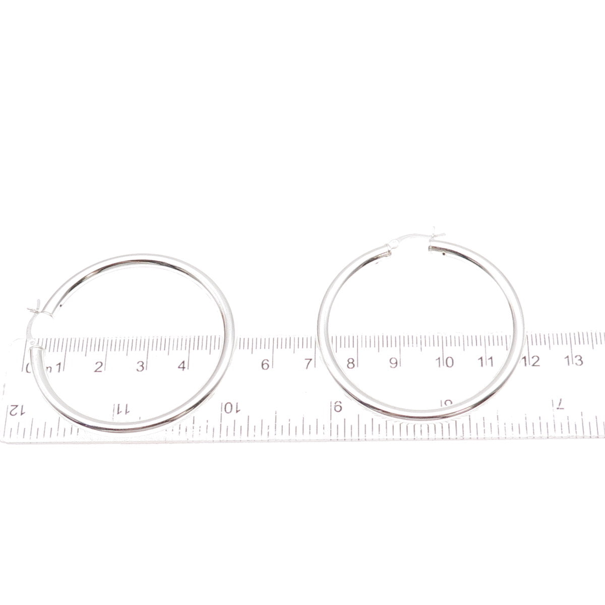 Han 925 Sterling Silver Italy Tube Hoop Earrings
