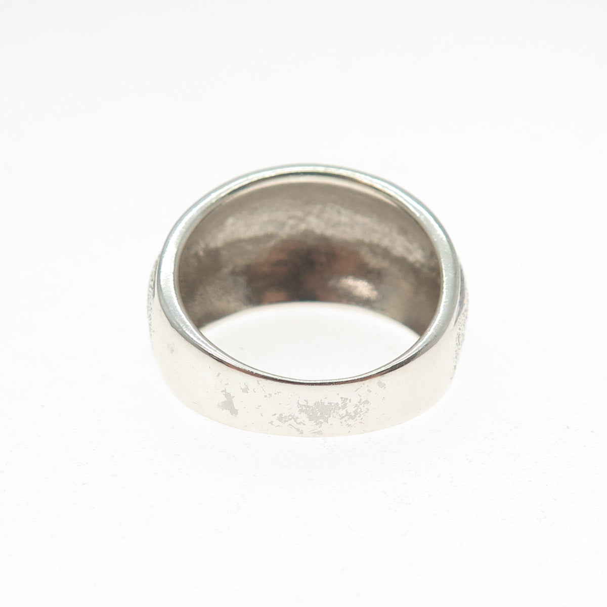 CHARLES WINSTON 925 Sterling Silver Vintage Modernist Dome Ring Size 8