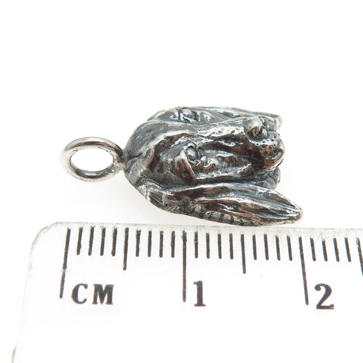 925 Sterling Silver Vintage Dog's Head Charm Pendant