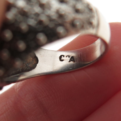 Chateau D’Argent 925 Sterling Silver Vintage Real Lapis Modernist Ring Size 5.25