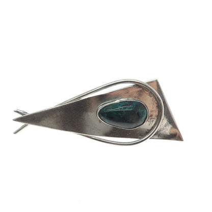 925 Sterling Silver Vintage BAR Israel Real Eilat Modernist Pin Brooch / Pendant
