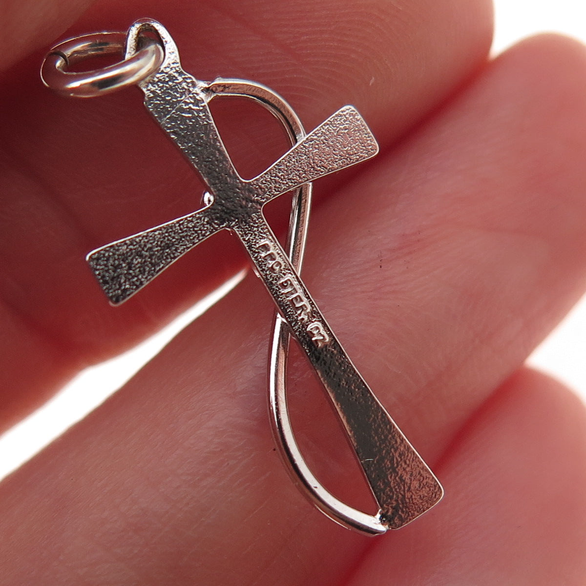 Princess Pride 925 Sterling Silver Vintage C Z Cross Charm Pendant
