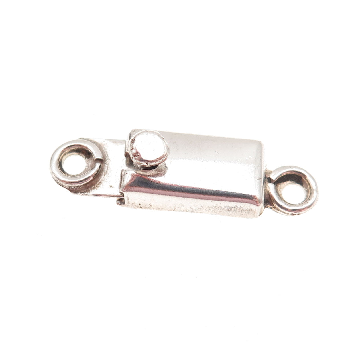 925 Sterling Silver Vintage Bracelet / Necklace Box Lock Clasp