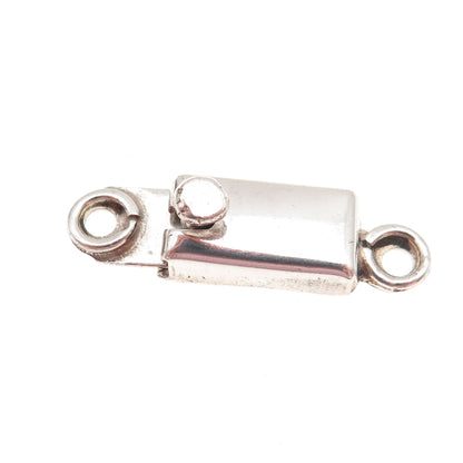 925 Sterling Silver Vintage Bracelet / Necklace Box Lock Clasp