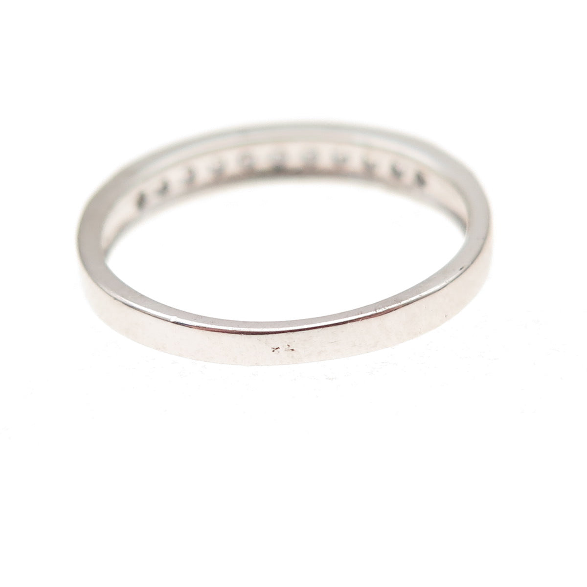 925 Sterling Silver Round-Cut C Z Half Eternity Band Ring Size 7.25