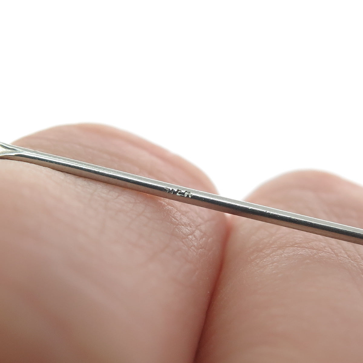 14K Yellow Gold & 925 Sterling Silver Vintage Modernist Petal Pin Brooch