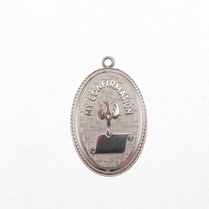 Griffith & Sons 925 Sterling Silver Vintage My Confirmation Charm Pendant