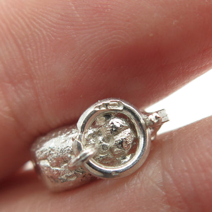 925 Sterling Silver Vintage Elephant Minimalist Charm Pendant
