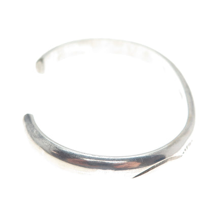 Old Pawn 925 Sterling Silver Vintage Southwestern Adjustable Cuff Bracelet 6.25"