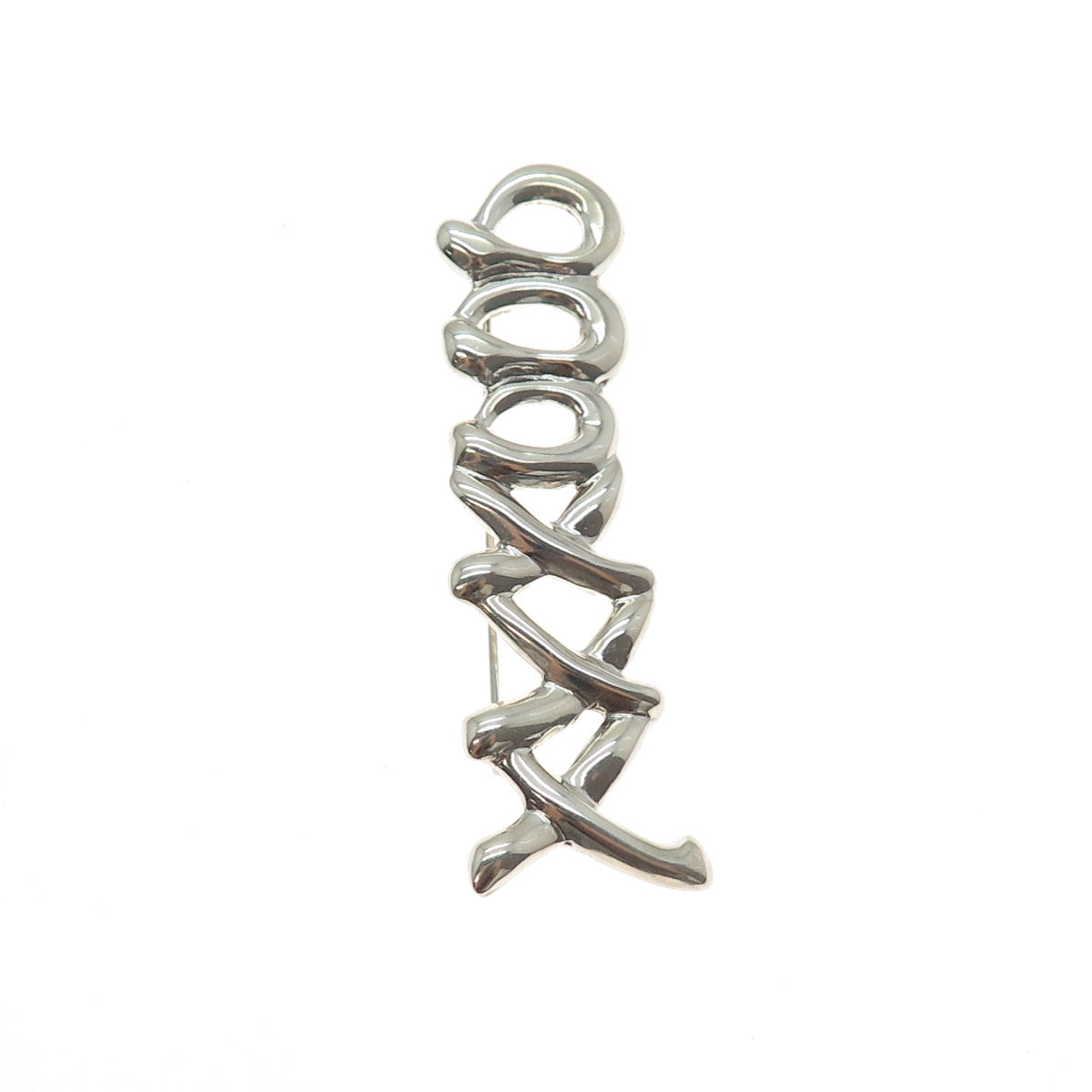 925 Sterling Silver Vintage Mexico XO Hugs & Kisses Pin Brooch