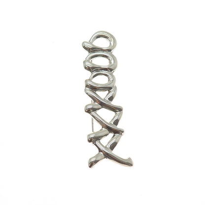 925 Sterling Silver Vintage Mexico XO Hugs & Kisses Pin Brooch