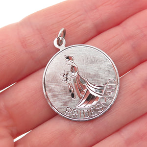 Griffith & Sons 925 Sterling Silver Vintage Bridesmaid Charm Pendant