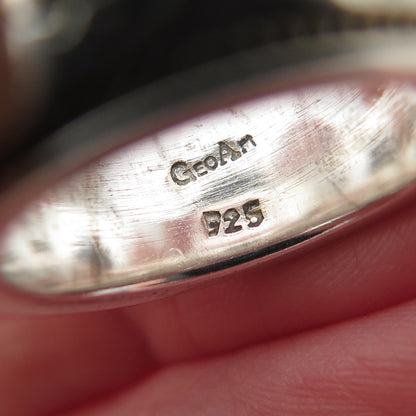 GEOART 925 Sterling Vintage Yichud Unity Star of David Rotating Band Ring Size 6
